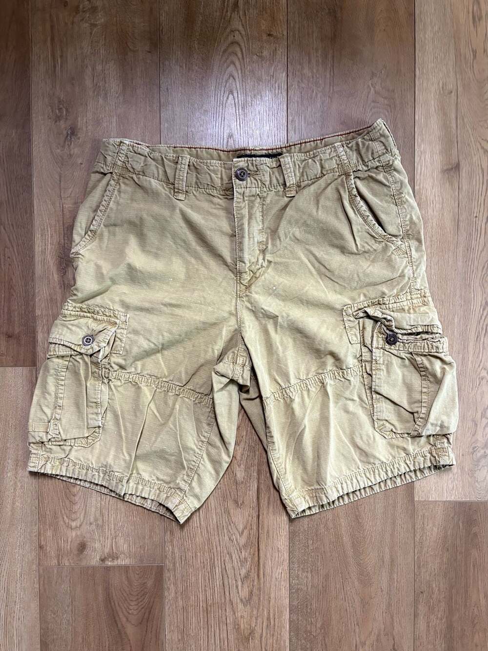 American Eagle Outfitters Men's Tan Ripstop Cargo Shorts